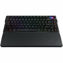 ROG Azoth Extreme customizable 75 gaming keyboard featuring a full aluminium alloy chassis carbon fibre positioning extended wrist rest 2.4 GHz SpeedNova tech SNOW Switch